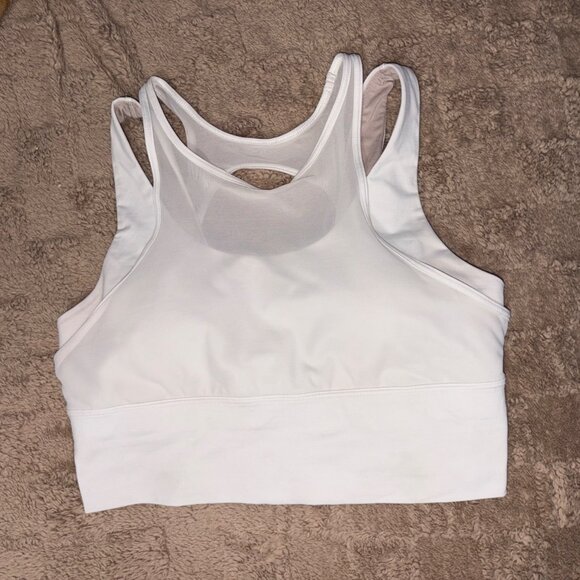 Lululemon Double Tap II Sports Workout Gym Bra White Luxtreme Mesh Size 8 - Picture 8 of 9